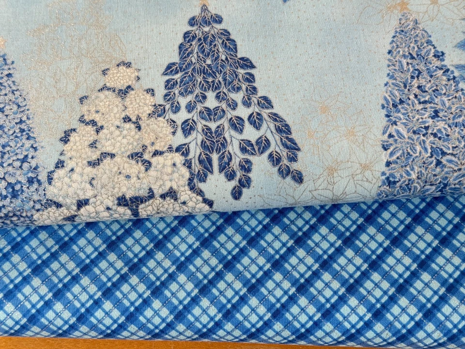 Kaufman Stoffpaket HOLIDAY FLOURISH Weihnachten Weihnachtsstoff Tannenbaum Karo - Bild 2 von 4