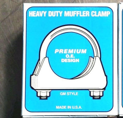 (1)  2-1/4'' Heavy Duty Muffler Clamp GM Style Nickson 3/8 U BOLT - MADE IN USA