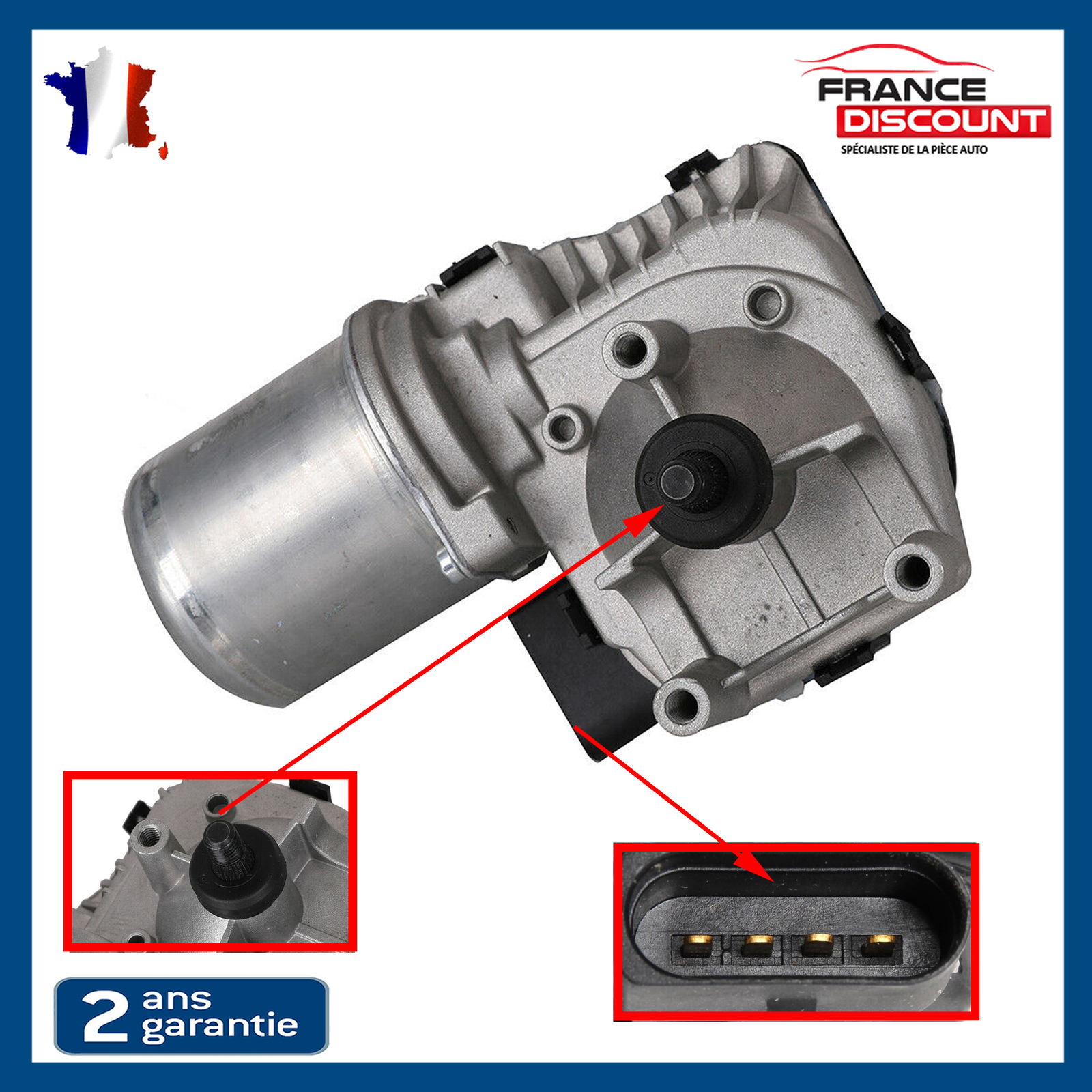 Moteur essuie-glace avant 1Q1955119A compatible Skoda Octavia 2