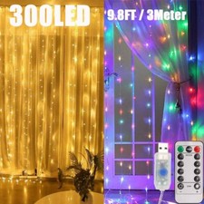 LED String Fairy Curtain Lights Lamps Wedding Party Xmas In/Outdoor Decor