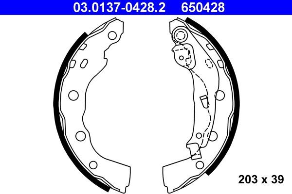 ATE 03.0137-0428.2 Bremsbackensatz FüR Mitsubishi-image