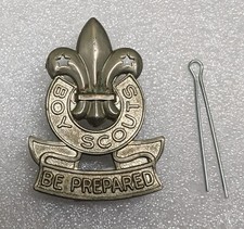 Boy Scout Stetson Patrol Leader Hat Badge Troop 1940s Stamped Metal Scully Ltd.