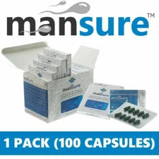 ManSure Men's Reproductive Health Ayurvedic Supplement - 1 Box ( 100 capsules )