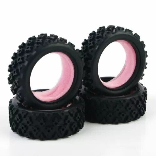 4Pcs Set 1/10 Rubber Tires For HSP HPI Racing RC Rally RC Off Road Car PP0487 - Picture 4 of 4