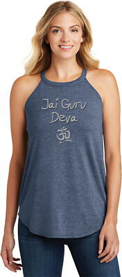 Womens Yoga Tank Top Jai Guru Deva Triblend Rocker Tanktop