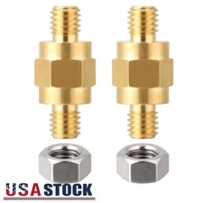 3/8"-16 Brass Side Post Battery Terminal Bolt Standard Extender Stud for GM Post