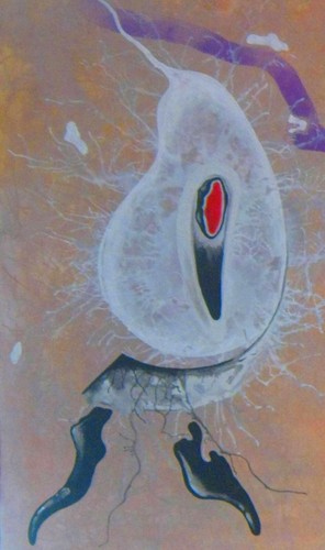 original art painting abstract modern continent travel landscape eggs cyberpunk - Picture 3 of 24