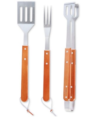 The Cellar Farm Fresh Bbq 3 Piece Wood Tool Set