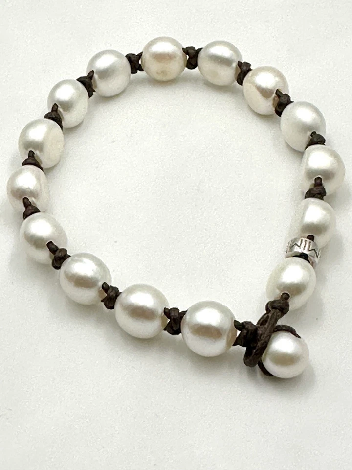 Bracciale Mimì Milano Perle Bianche, Argento Sterling 925 - Immagine 2 di 4