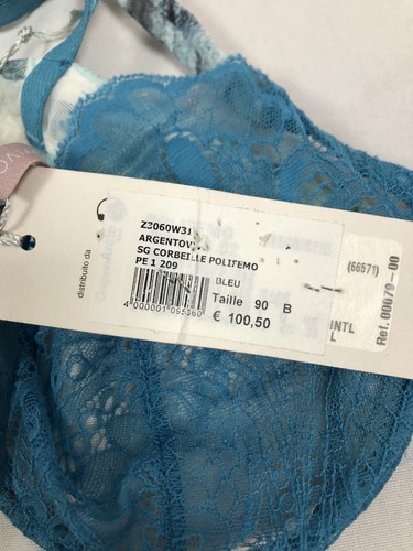 Sostén De Encaje Para Mujer ArgentoVivo Talla 90B Color Azul Nuevo - Imagen 8 de 8