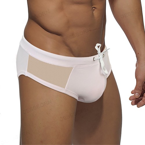 Men's Perspective Mesh Swim Briefs Bikini Pouch Swimwear Beach Shorts Swimsuit - Afbeelding 5 van 10