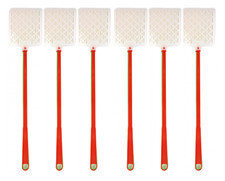 6 Pack Insect Fly Swatter Long Handle Heavy Duty Pest Control Assorted Colors