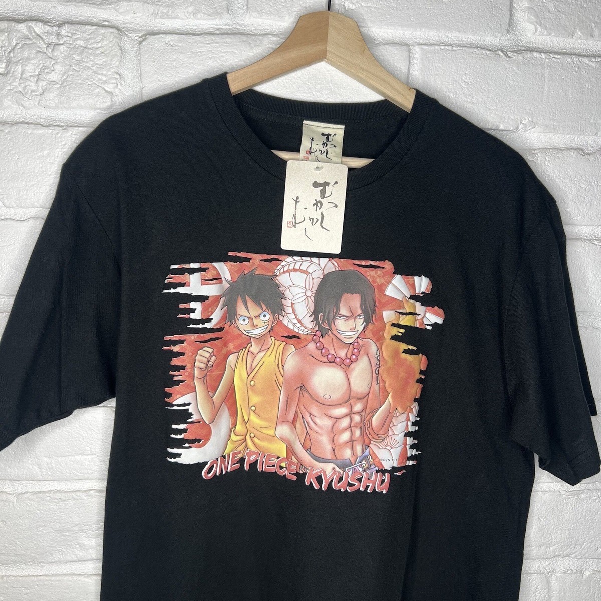 One Piece Kyushu Vintage Anime T Shirt New With Tags Large Puff