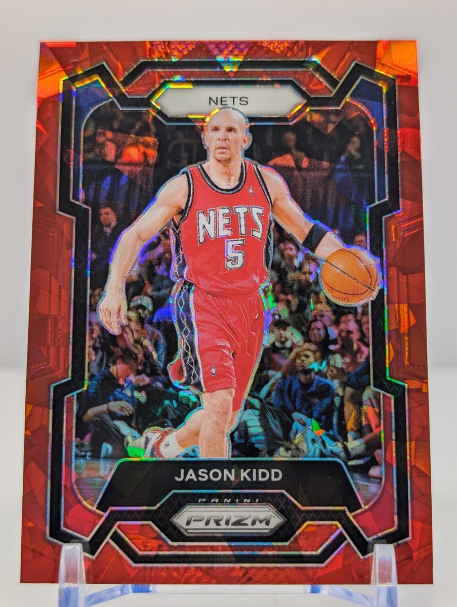 Jason Kidd 2023-24 Panini Prizm Red Cracked Ice No. 194 Nets