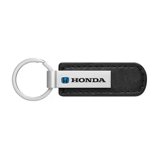 Honda Logo in Blue Black Leather Strap Key Chain