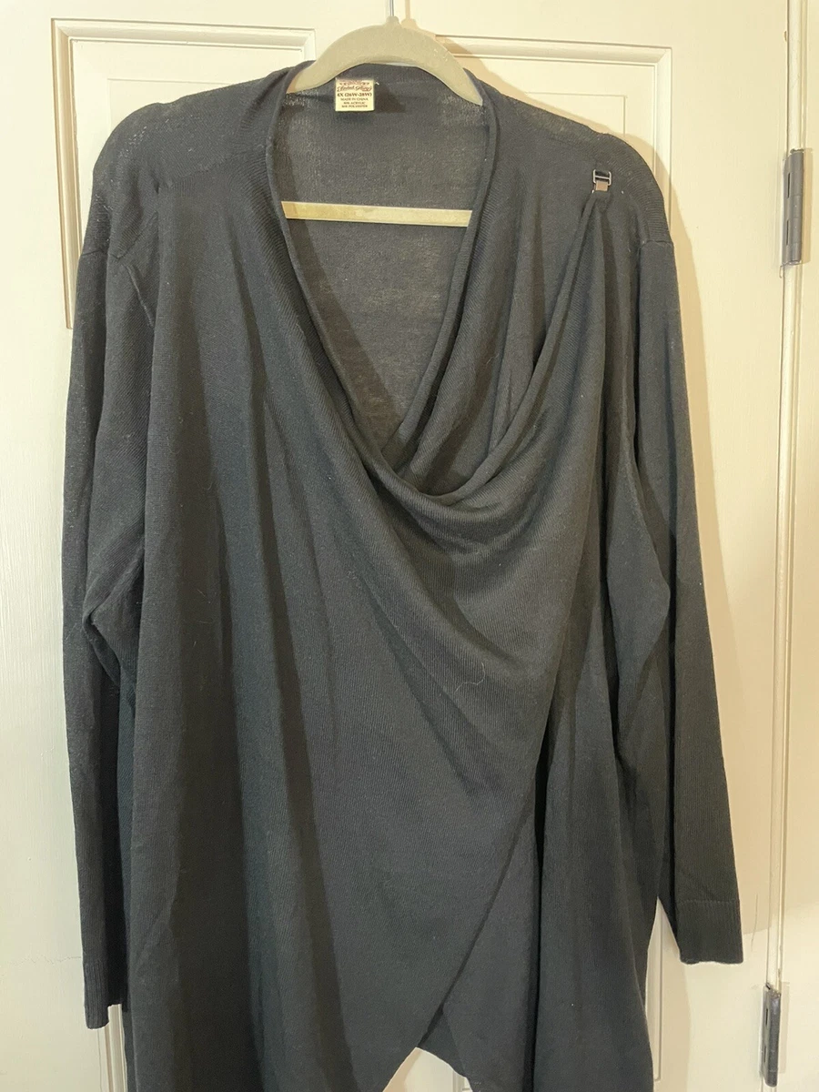 Womens black wrap sweater cheap