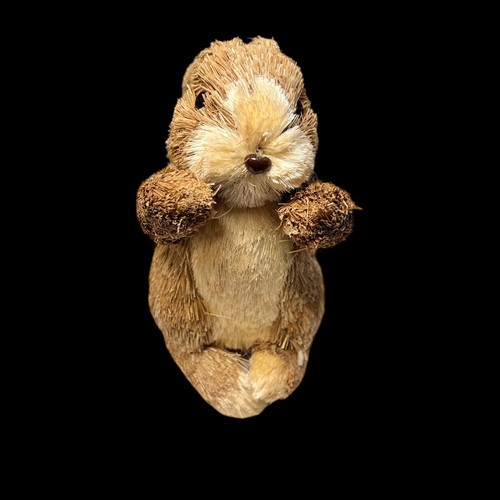Sisal Tan Beige Woodland Bunny Rabbit Figurine 9.5" Fall Decor - Picture 3 of 7