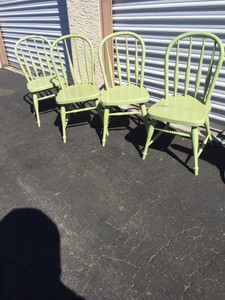 Pottery Barn Kids Farmhouse 4 Bentwood Chairs Green Ebay