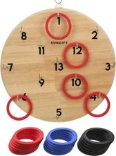  Hook Ring Toss Game for Adults & Kids - Yard Hooky Ring Tossing Classic 11.8"