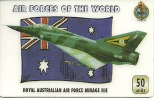RARE / PHONECARD PREPAID - AIR FORCES : ROYAL AUSTRALIE MIRAGE IIIE