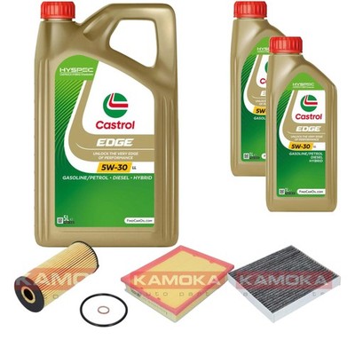 KAMOKA Inspektionspaket Castrol EDGE Titanium FST 5W-30 7L für Toyota Verso 1.6