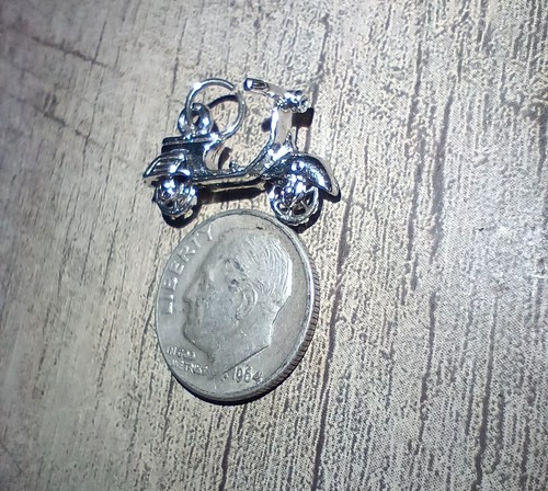 Vintage Moped Charm Bracelet Necklace