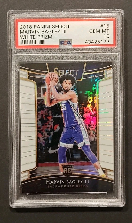 2018 Select Concourse White Prizm /149 Marvin Bagley III PSA 10 GEM MT Rookie RC