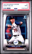 2023 BOWMAN CHROME #7 BOBBY MILLER ROOKIE RC PSA 9