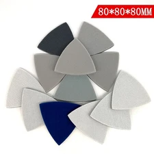 Polishing Sandpaper Triangle Wet/Dry Flocking Sponge Emery Disc Sandpaper 80mm