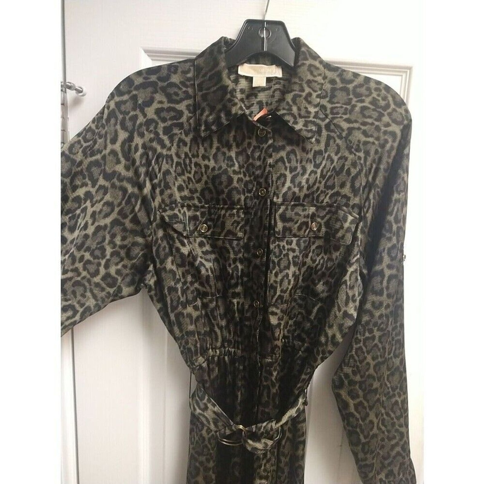 Michael Kors Leopard Button-down Collared dress g… - image 2