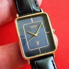 Playboy Watch Vintage By Seiko Y481-5920 Black Dial & Leather Band For Repair