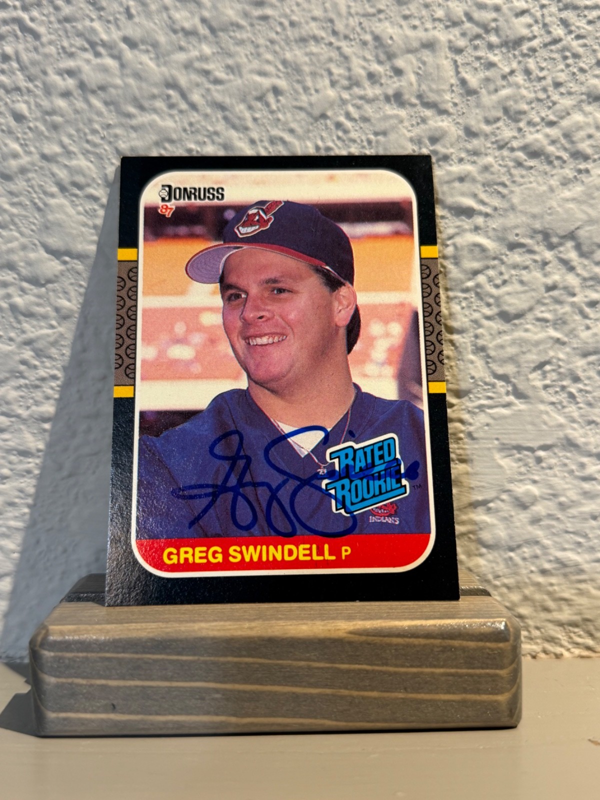 1987 Donruss GREG SWINDELL Rated Rookie IP AUTO Autograph
