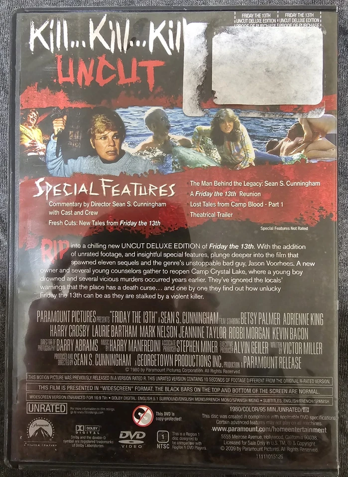 Friday The 13th (Uncut Deluxe Edition DVD)  - Image 2 of 3