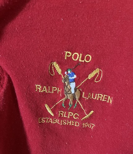 Polo Ralph Lauren Shirt Red Mens Large Ralph Lauren Polo Club - Picture 3 of 4