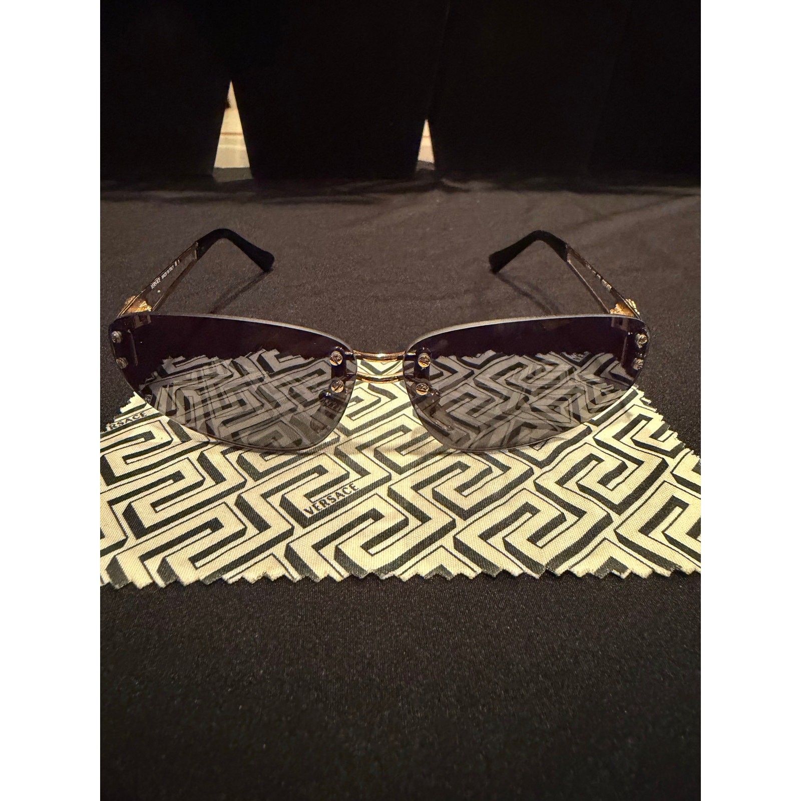 RARE Versace Medusa rimless sunglasses from the 1990s image 2