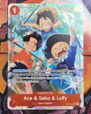 Ace & Sabo & Luffy OP13-007 Alternate Art	One Piece Card English Carrying On His