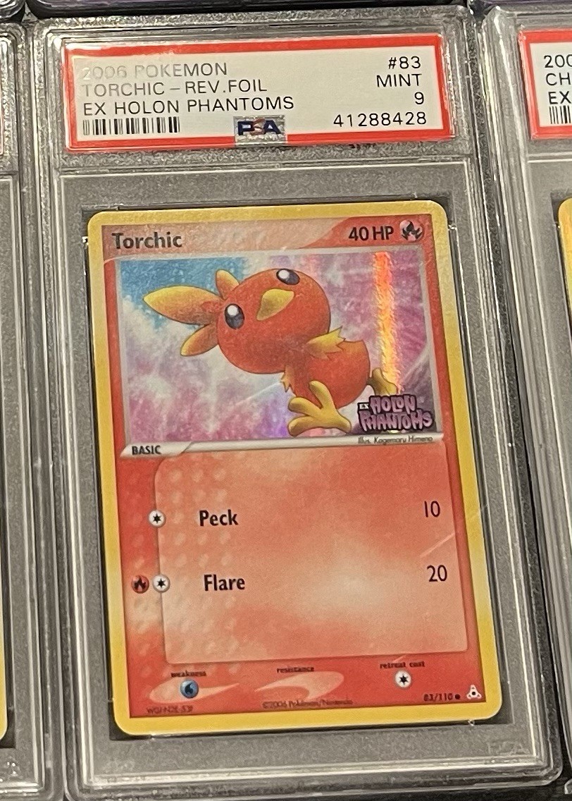 Pokémon Torchic Reverse Foil EX Holon Phantoms 83/110 PSA 9 2006 (Low Pop)