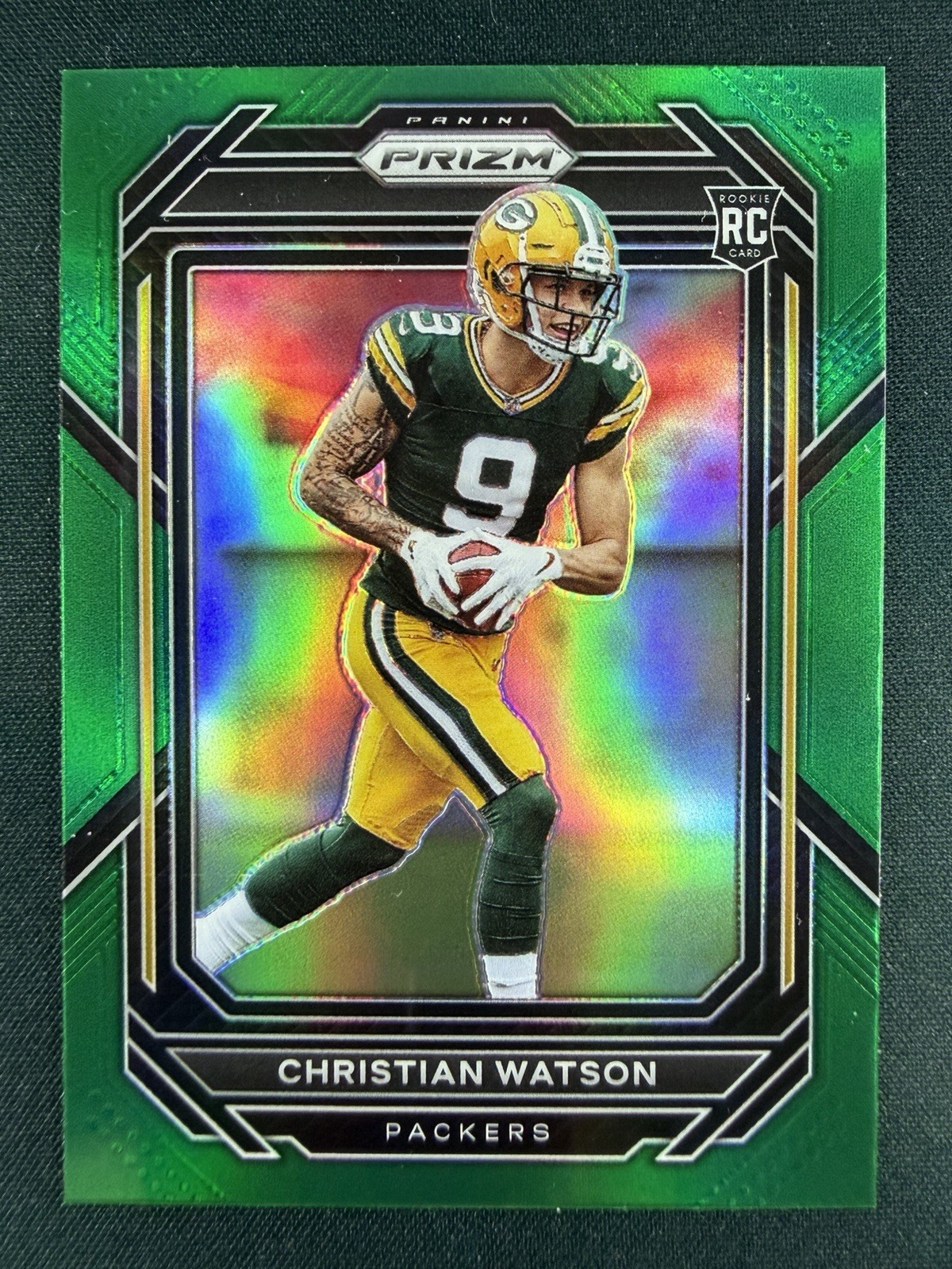 2022 Panini Prizm Christian Watson #314 Green Prizm Packers RC