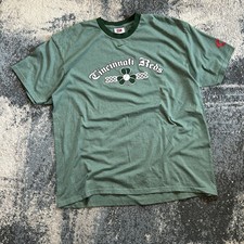 2008 NiKE TEAM CiNCiNNATi REDS iRiSH CELTiC HERiTAGE SLUBBY RiNGSPUN RiNGER TEE