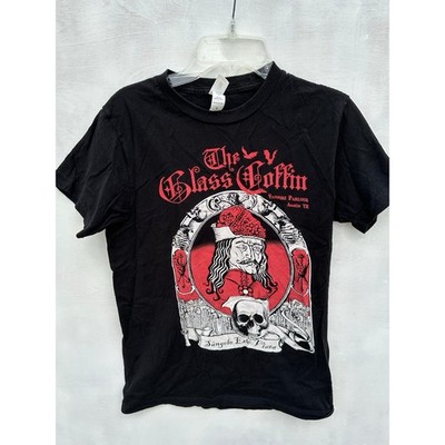 Tulex The Glass Coffin Vampire Parlor Austin, Texas Black and Red T-shirt Size S