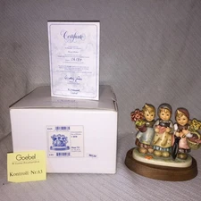 Goebel 1997 M.I. Hummel Trio of Wishes Figurine #1038 Hum 721 Second Edition