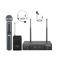 Phenyx Pro Wireless Microphone System, Dual Mic Set with Handheld/Bodypack/La...