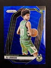 2024-25 Panini Prizm AJ Johnson #251 RC Rookie Blue Wave 18/125