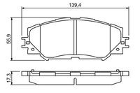 1X Bosch 0 986 494 240 Bremsbelagsatz Scheibenbremse FüR Toyota Subaru