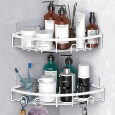 Corner Shower Caddy, 2 Pack Adhesive Bathroom Shower Corner Organizer Shelf, No