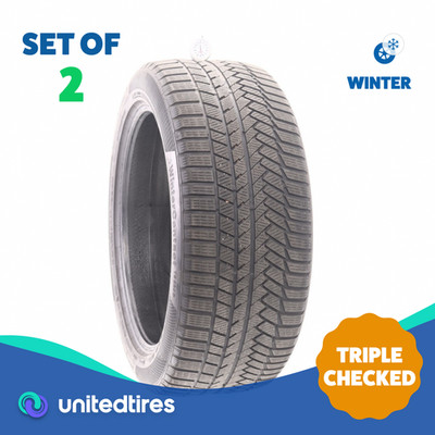 Set of (2) Used 285/45R21 Continental WinterContact TS850P SUV AO 113V - 6.5/32
