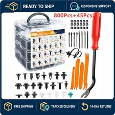 800pcs Car Fastener Clips Kit Plastic Push Retainer Rivets for Bumper Door Trim