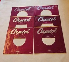 45 RPM 7" RECORD SLEEVES CO. SLEEVE 6 PACK SEE PHOTOS Capitol Records SLV340