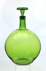 Rare Blenko Handmade Glass 648 Decanter in Olive Green Joel Myers Design