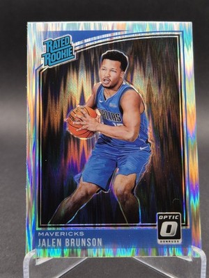 Jalen Brunson 2018-19 Panini Donruss Optic Rated Rookie Shock Prizm RC #179